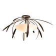 Hubbardton Forge 2021 Bronze Opal Glass (GG) Dahlia Medium Semi-Flush