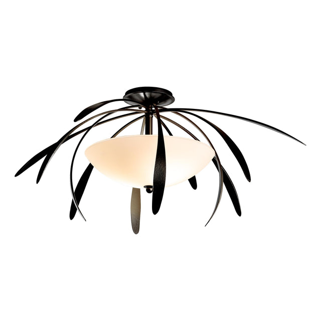 Hubbardton Forge 2021 Black Opal Glass (GG) Dahlia Medium Semi-Flush