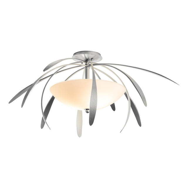Hubbardton Forge 2021 Vintage Platinum Opal Glass (GG) Dahlia Medium Semi-Flush