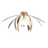 Hubbardton Forge 2021 Soft Gold Opal Glass (GG) Dahlia Medium Semi-Flush