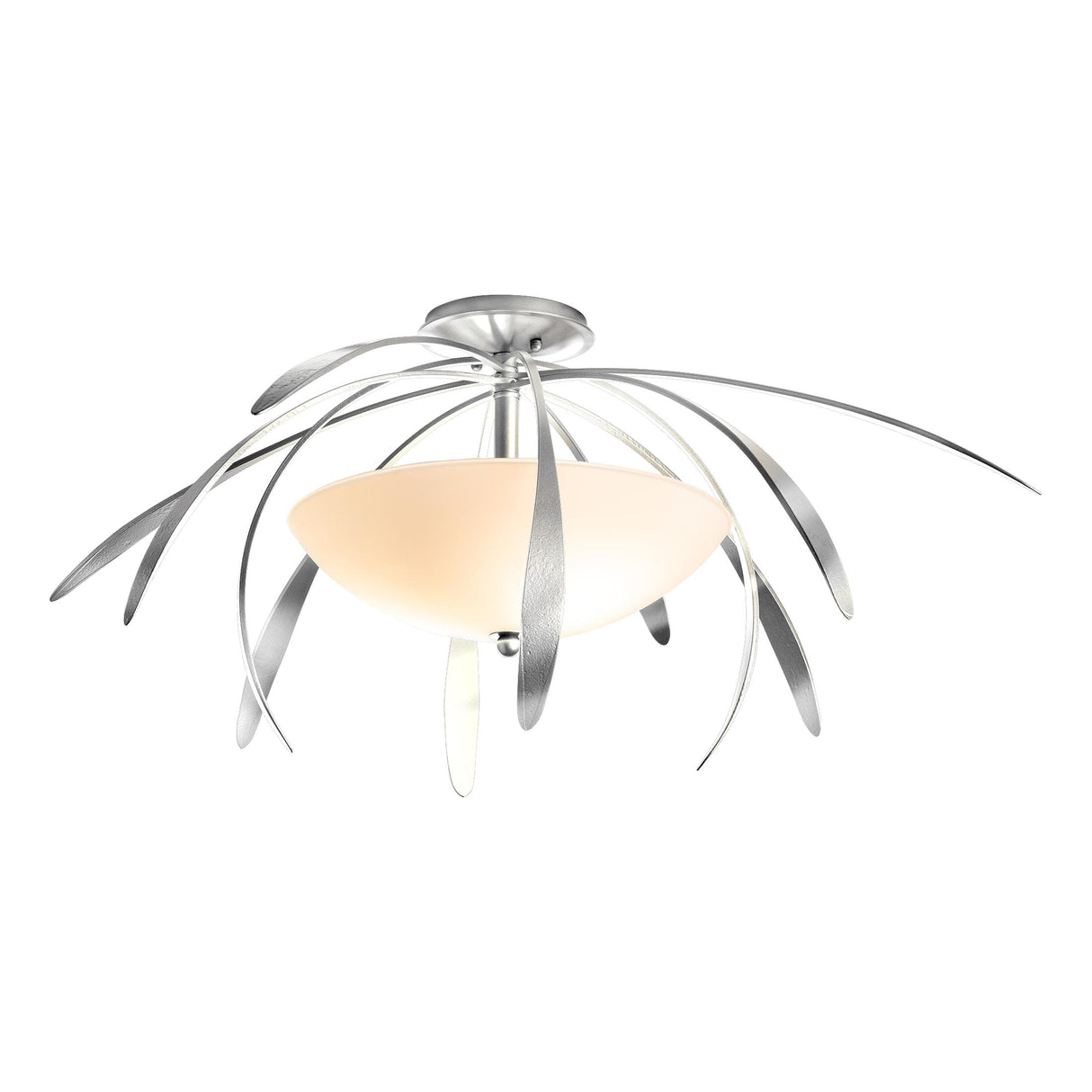 Hubbardton Forge 2021 Sterling Opal Glass (GG) Dahlia Medium Semi-Flush