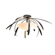Hubbardton Forge 2021 Oil Rubbed Bronze Opal Glass (GG) Dahlia Medium Semi-Flush