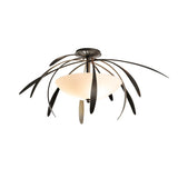 Hubbardton Forge 2021 Oil Rubbed Bronze Opal Glass (GG) Dahlia Medium Semi-Flush