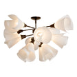 Hubbardton Forge 2021 Bronze Spun Frost (SH) Mobius 12-Light Semi-Flush