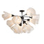 Hubbardton Forge 2021 Black Spun Frost (SH) Mobius 12-Light Semi-Flush