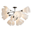 Hubbardton Forge 2021 Natural Iron Spun Frost (SH) Mobius 12-Light Semi-Flush