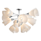 Hubbardton Forge 2021 Vintage Platinum Spun Frost (SH) Mobius 12-Light Semi-Flush