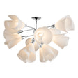 Hubbardton Forge 2021 Sterling Spun Frost (SH) Mobius 12-Light Semi-Flush