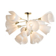 Hubbardton Forge 2021 Modern Brass Spun Frost (SH) Mobius 12-Light Semi-Flush