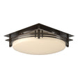 Hubbardton Forge 2005 Bronze Opal Glass (GG) Banded Semi-Flush