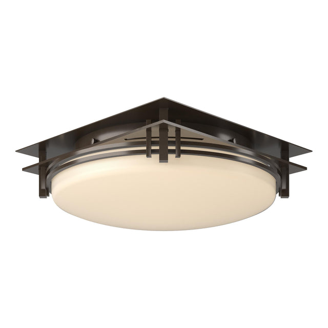 Hubbardton Forge 2005 Bronze Opal Glass (GG) Banded Semi-Flush