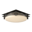 Hubbardton Forge 2005 Dark Smoke Opal Glass (GG) Banded Semi-Flush