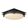 Hubbardton Forge 2005 Natural Iron Opal Glass (GG) Banded Semi-Flush