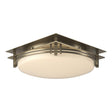 Hubbardton Forge 2005 Soft Gold Opal Glass (GG) Banded Semi-Flush