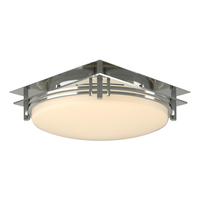 Hubbardton Forge 2005 Sterling Opal Glass (GG) Banded Semi-Flush