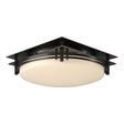Hubbardton Forge 2005 Oil Rubbed Bronze Opal Glass (GG) Banded Semi-Flush