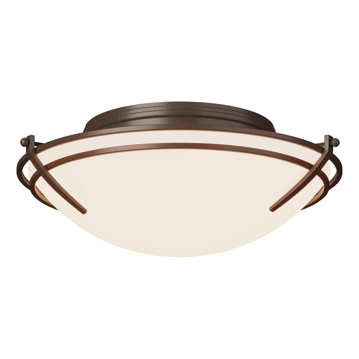 Hubbardton Forge 2005 Bronze Opal Glass (GG) Presidio Tryne Flush Mount