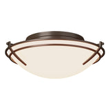 Hubbardton Forge 2005 Bronze Opal Glass (GG) Presidio Tryne Flush Mount