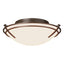 Hubbardton Forge 2005 Bronze Opal Glass (GG) Presidio Tryne Flush Mount