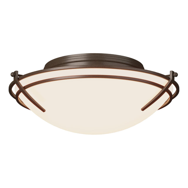 Hubbardton Forge 2005 Bronze Opal Glass (GG) Presidio Tryne Flush Mount