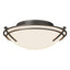 Hubbardton Forge 2005 Dark Smoke Opal Glass (GG) Presidio Tryne Flush Mount