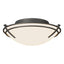 Hubbardton Forge 2005 Natural Iron Opal Glass (GG) Presidio Tryne Flush Mount