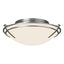 Hubbardton Forge 2005 Vintage Platinum Opal Glass (GG) Presidio Tryne Flush Mount