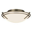 Hubbardton Forge 2005 Soft Gold Opal Glass (GG) Presidio Tryne Flush Mount