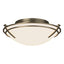Hubbardton Forge 2005 Soft Gold Opal Glass (GG) Presidio Tryne Flush Mount