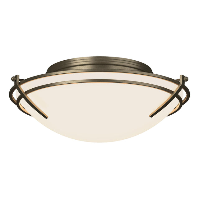 Hubbardton Forge 2005 Soft Gold Opal Glass (GG) Presidio Tryne Flush Mount