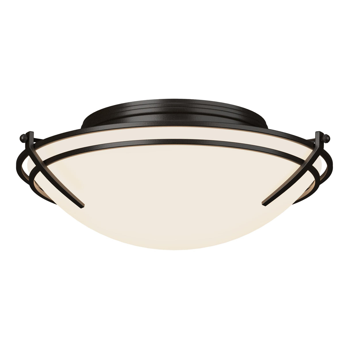 Hubbardton Forge 2005 Oil Rubbed Bronze Opal Glass (GG) Presidio Tryne Flush Mount