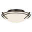 Hubbardton Forge 2005 Oil Rubbed Bronze Opal Glass (GG) Presidio Tryne Flush Mount