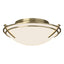 Hubbardton Forge 2005 Modern Brass Opal Glass (GG) Presidio Tryne Flush Mount