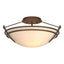 Hubbardton Forge 2000 Bronze Opal Glass (GG) Presidio Tryne Small Semi-Flush
