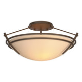 Hubbardton Forge 2000 Bronze Sand Glass (SS) Presidio Tryne Small Semi-Flush
