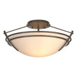 Hubbardton Forge 2000 Dark Smoke Opal Glass (GG) Presidio Tryne Small Semi-Flush