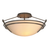 Hubbardton Forge 2000 Dark Smoke Sand Glass (SS) Presidio Tryne Small Semi-Flush