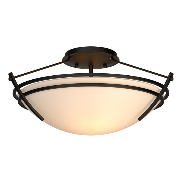 Hubbardton Forge 2000 Black Opal Glass (GG) Presidio Tryne Small Semi-Flush