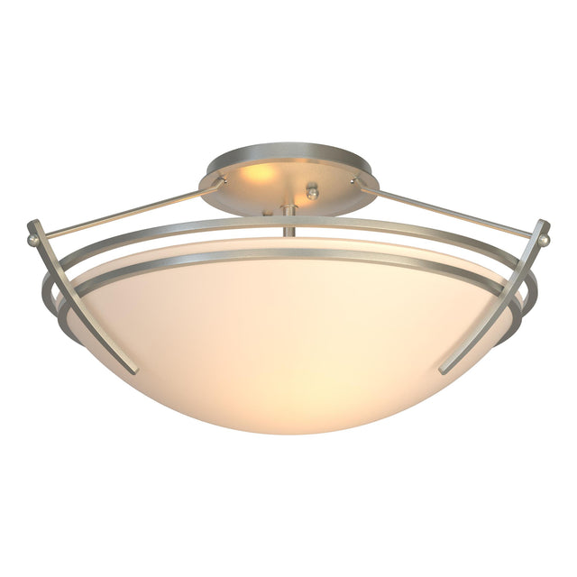 Hubbardton Forge 2000 Vintage Platinum Opal Glass (GG) Presidio Tryne Small Semi-Flush