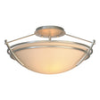 Hubbardton Forge 2000 Vintage Platinum Sand Glass (SS) Presidio Tryne Small Semi-Flush