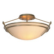 Hubbardton Forge 2000 Soft Gold Sand Glass (SS) Presidio Tryne Small Semi-Flush