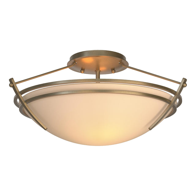 Hubbardton Forge 2000 Soft Gold Sand Glass (SS) Presidio Tryne Small Semi-Flush
