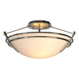 Hubbardton Forge 2000 Sterling Opal Glass (GG) Presidio Tryne Small Semi-Flush