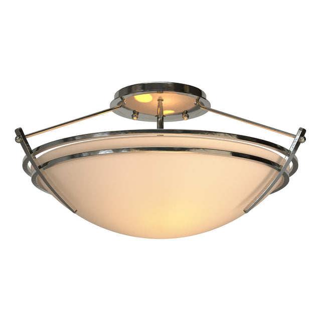 Hubbardton Forge 2000 Sterling Sand Glass (SS) Presidio Tryne Small Semi-Flush