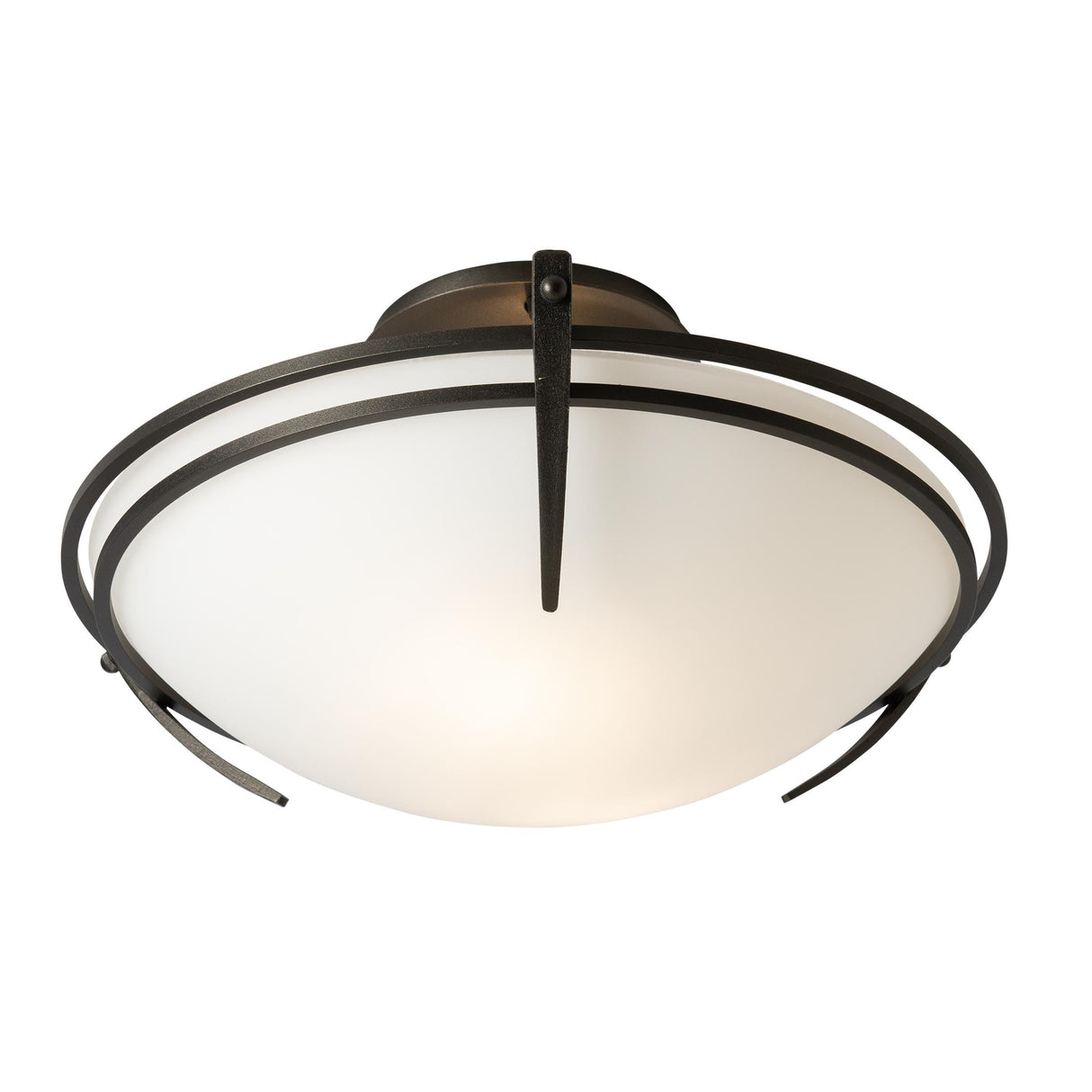 Hubbardton Forge 2000 Oil Rubbed Bronze Opal Glass (GG) Presidio Tryne Small Semi-Flush