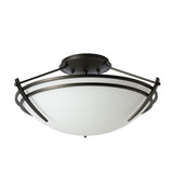 Hubbardton Forge 2000 Oil Rubbed Bronze Opal Glass (GG) Presidio Tryne Small Semi-Flush
