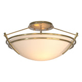 Hubbardton Forge 2000 Modern Brass Opal Glass (GG) Presidio Tryne Small Semi-Flush