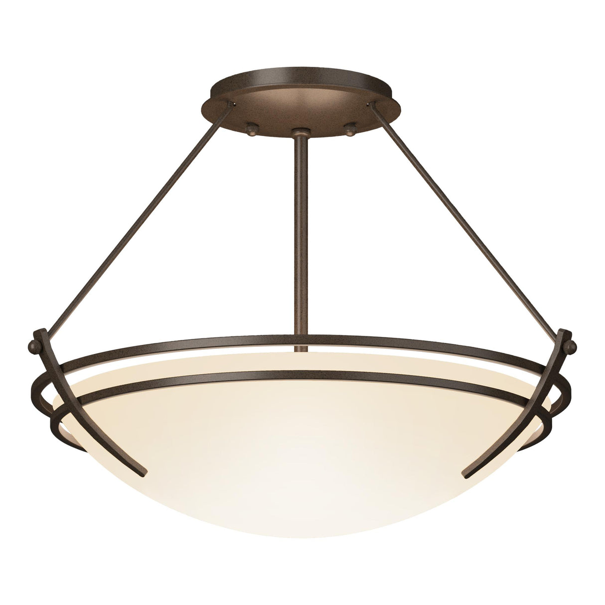 Hubbardton Forge 2000 Bronze Opal Glass (GG) Presidio Tryne Semi-Flush