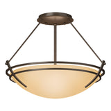 Hubbardton Forge 2000 Bronze Sand Glass (SS) Presidio Tryne Semi-Flush