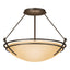 Hubbardton Forge 2000 Bronze Sand Glass (SS) Presidio Tryne Semi-Flush